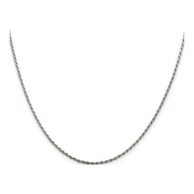 Sterling Silver 1.5mm Diamond-Cut Rope Chain – view 2