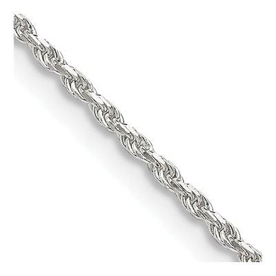 Sterling Silver 1.5mm Diamond-Cut Rope Chain