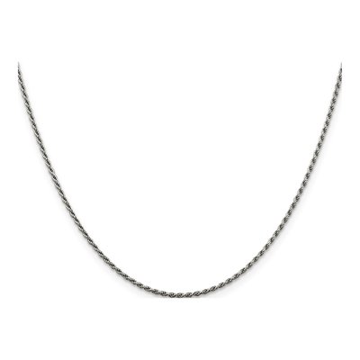 Sterling Silver 1.5mm Diamond-Cut Rope Chain – view 2