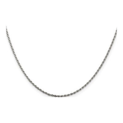 Sterling Silver 1.5mm Diamond-Cut Rope Chain – view 3