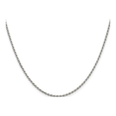 Sterling Silver 1.7mm Diamond-Cut Rope Chain – view 2