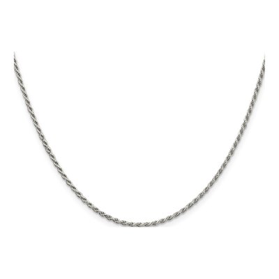 Sterling Silver 1.7mm Diamond-Cut Rope Chain – view 2