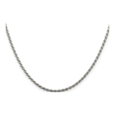 Sterling Silver 1.85mm Diamond-Cut Rope Chain – view 2