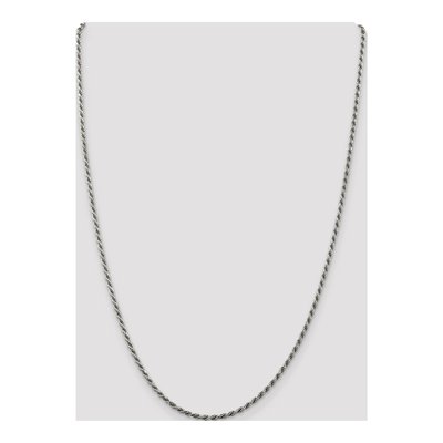 Sterling Silver 2.25mm Diamond-Cut Rope Chain – view 2