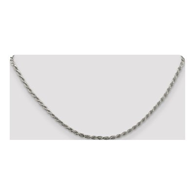 Sterling Silver 2.25mm Diamond-Cut Rope Chain – view 4