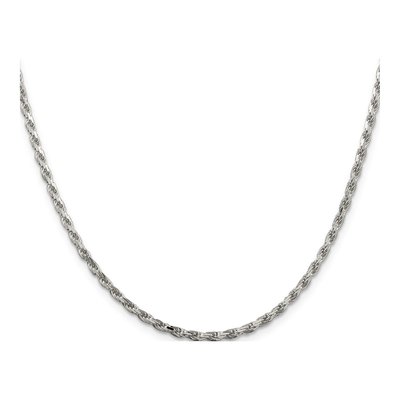Sterling Silver 2.5mm Diamond-Cut Rope Chain – view 2