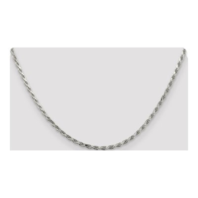 Sterling Silver 2.5mm Diamond-Cut Rope Chain – view 4