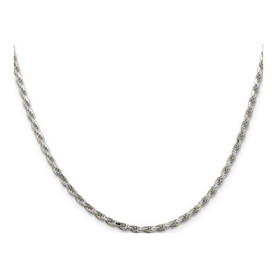 Sterling Silver 2.5mm Diamond-Cut Rope Chain – view 2