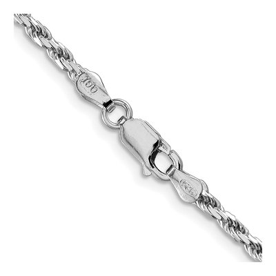 Sterling Silver 2.5mm Diamond-Cut Rope Chain – view 3