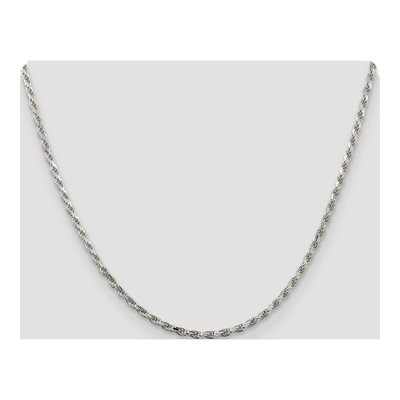 Sterling Silver 2.5mm Diamond-Cut Rope Chain – view 4