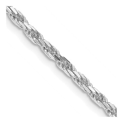 Sterling Silver 2.5mm Diamond-Cut Rope Chain