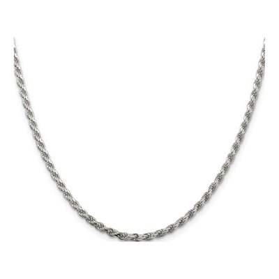 Sterling Silver 2.75mm Diamond-Cut Rope Chain – view 2