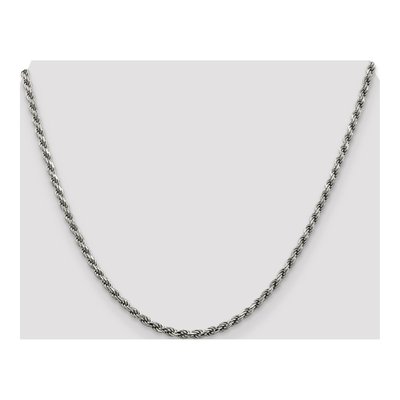Sterling Silver 2.75mm Diamond-Cut Rope Chain – view 4