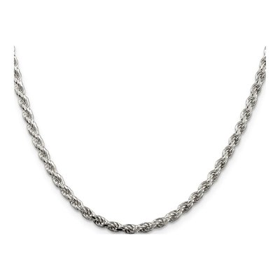 Sterling Silver 3.2mm Diamond-Cut Rope Chain – view 2