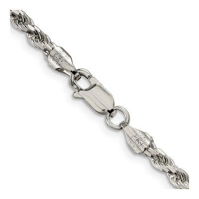 Sterling Silver 3.2mm Diamond-Cut Rope Chain – view 3