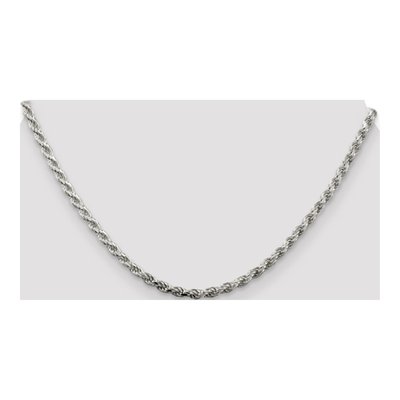 Sterling Silver 3.2mm Diamond-Cut Rope Chain – view 4