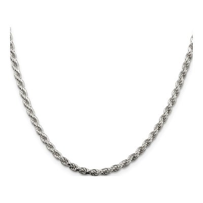 Sterling Silver 3.2mm Diamond-Cut Rope Chain – view 2