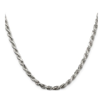 Sterling Silver 3.75mm Diamond-Cut Rope Chain – view 2