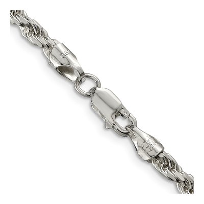 Sterling Silver 3.75mm Diamond-Cut Rope Chain – view 3