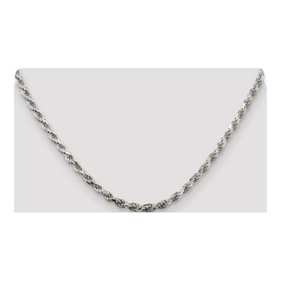Sterling Silver 3.75mm Diamond-Cut Rope Chain – view 4