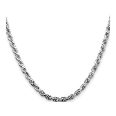 Sterling Silver 3.75mm Diamond-Cut Rope Chain – view 2