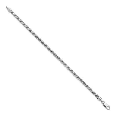 Sterling Silver 3.75mm Diamond-Cut Rope Chain Bracelet – view 2