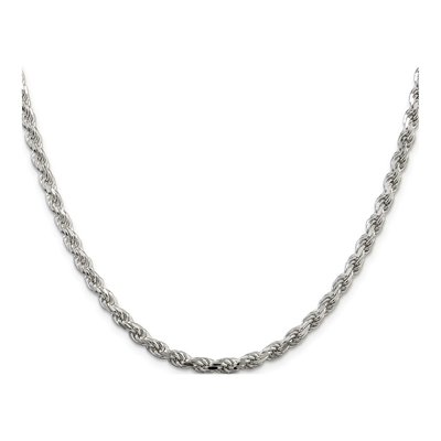 Sterling Silver 4.25mm Diamond-Cut Rope Chain – view 2