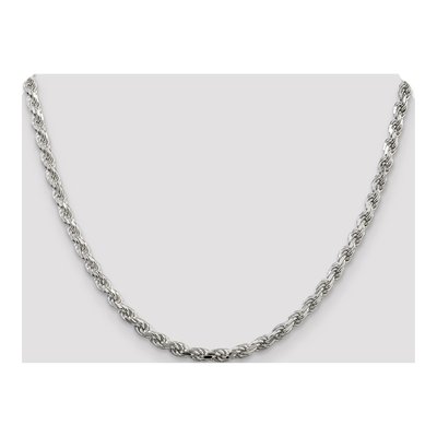 Sterling Silver 4.25mm Diamond-Cut Rope Chain – view 4