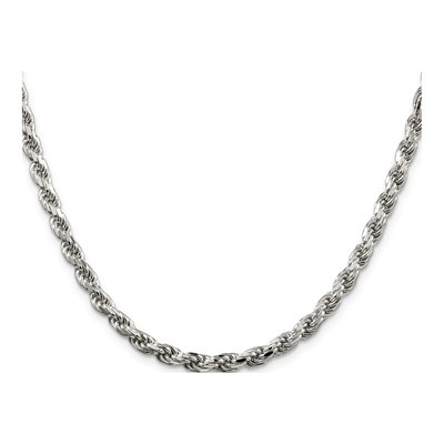 Sterling Silver 4.6mm Diamond-Cut Rope Chain – view 2