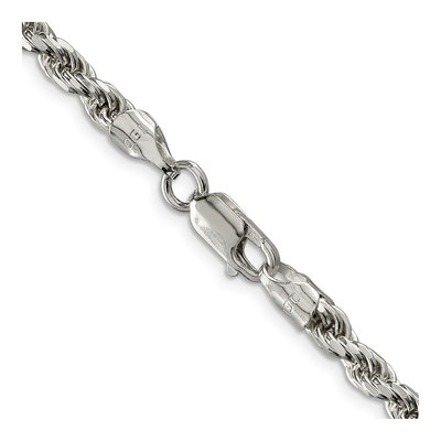 Sterling Silver 4.6mm Diamond-Cut Rope Chain – view 3