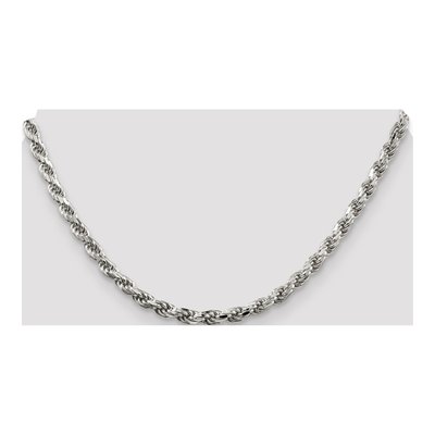 Sterling Silver 4.6mm Diamond-Cut Rope Chain – view 4