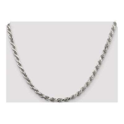 Sterling Silver 4.6mm Diamond-Cut Rope Chain – view 4