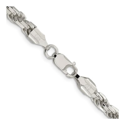 Sterling Silver 5.75mm Diamond-Cut Rope Chain – view 3