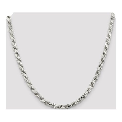 Sterling Silver 5.75mm Diamond-Cut Rope Chain – view 4