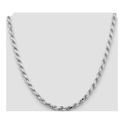 Sterling Silver 5.75mm Diamond-Cut Rope Chain – view 4