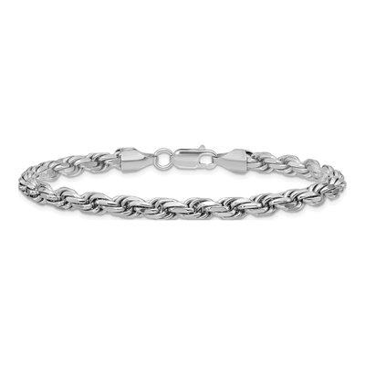 Sterling Silver Diamond-Cut Rope Chain Anklet – view 3