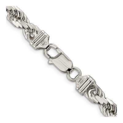 Sterling Silver 20 Inch 6.5mm Diamond-Cut Rope Chain – view 3