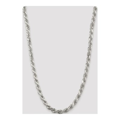 Sterling Silver 7.8mm Diamond-Cut Rope Chain – view 4