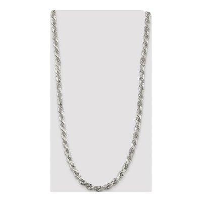 Sterling Silver 7.8mm Diamond-Cut Rope Chain – view 4