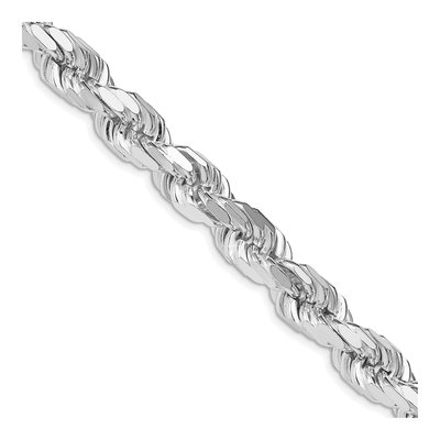 Sterling Silver 9mm Diamond-Cut Rope Chain
