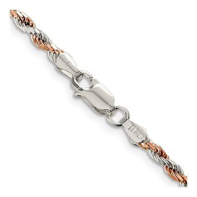 Sterling Silver 2.5mm Diamond-Cut Rope Chain – view 3