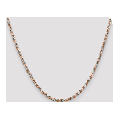Sterling Silver 2.5mm Diamond-Cut Rope Chain – view 4
