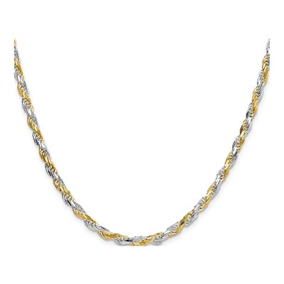 Sterling Silver 3.5mm Diamond-Cut Rope Chain – view 2