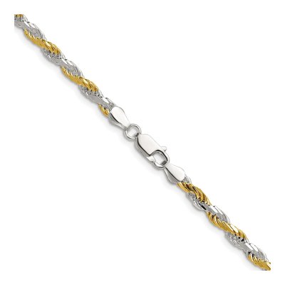 Sterling Silver 3.5mm Diamond-Cut Rope Chain – view 3