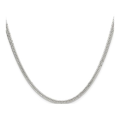 Sterling Silver 3mm Diamond-Cut Double Curb Chain – view 2