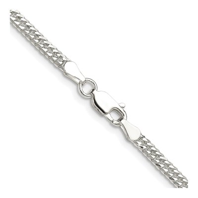 Sterling Silver 3mm Diamond-Cut Double Curb Chain – view 3