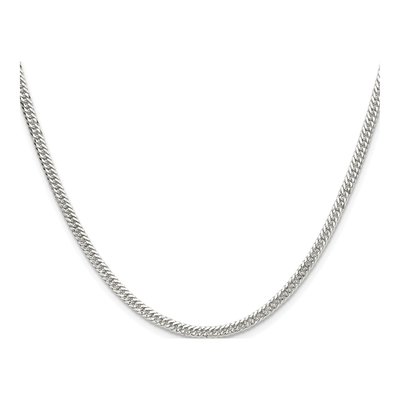 Sterling Silver 3mm Diamond-Cut Double Curb Chain – view 2