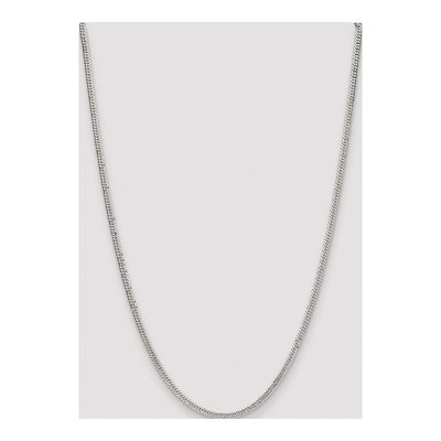 Sterling Silver 3mm Diamond-Cut Double Curb Chain – view 4