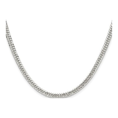 Sterling Silver 3.9mm Diamond-Cut Double Curb Chain – view 2