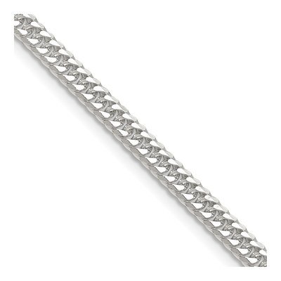 Sterling Silver 3.9mm Diamond-Cut Double Curb Chain
